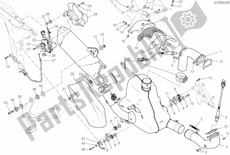 Wszystkie części do System Wydechowy Ducati Multistrada 1260 Enduro Touring 2020